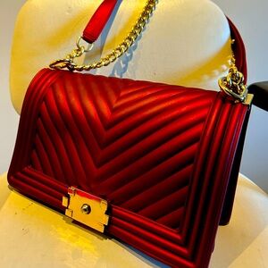Beautiful red and gold purse